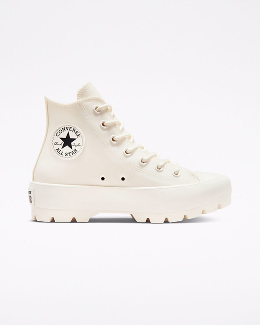 Women\'s Converse Chuck Taylor All Star Lugged Rubber High Top Platform Shoes Beige / Black | AU 60589K
